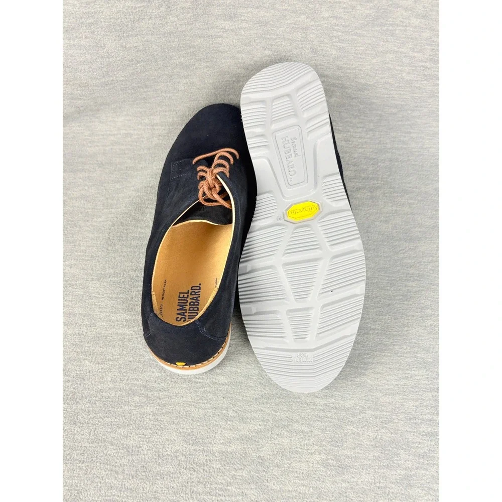 Samuel Hubbard Hubbard Free Derby Shoes Mens 8.5 W Navy Suede Oxford Comfort